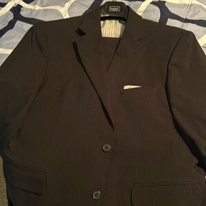 Black Stafford Suit. 44R Jacket. 38x29 Pants